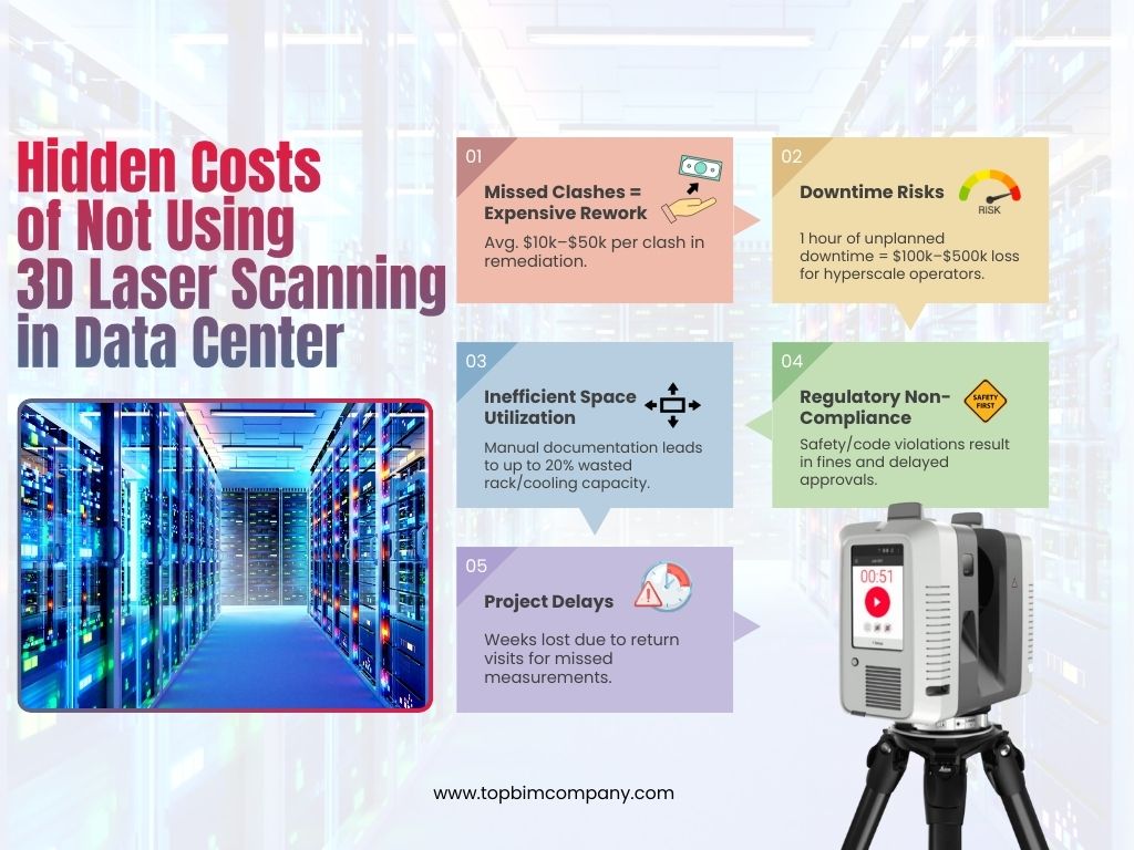 Hidden Costs of Not Using 3D Laser Scanning in Data Center